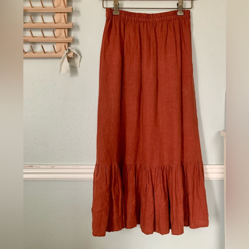 Meadowlark Linen Midi Skirt